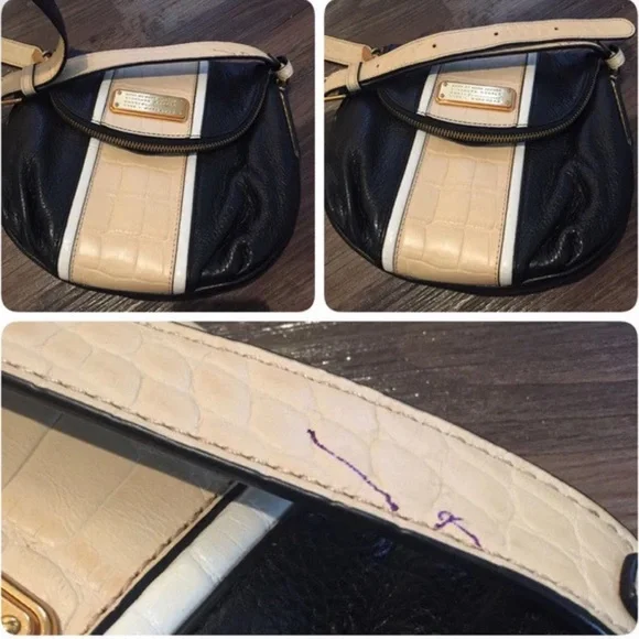 Marc Jacobs Mini Natasha Cream / Black Croc - Picture 4 of 4